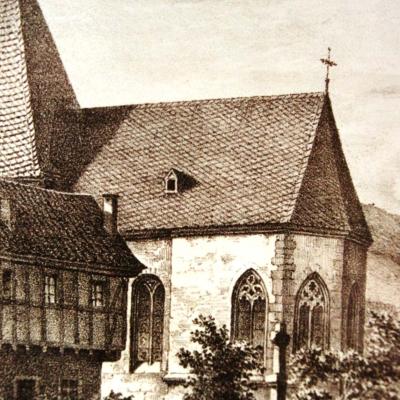 Stich des alten Kirchenchors von C. Hohe um 1850