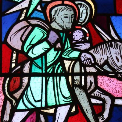 Fenster im Seitenschiff (Ausschnitt) Flucht nach Ägypten