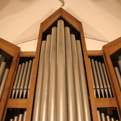 Teil des Orgelprospekts der Simon-Orgel